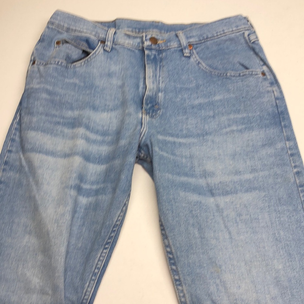 Wrangler Blue Bootcut Jeans with Natural Fading